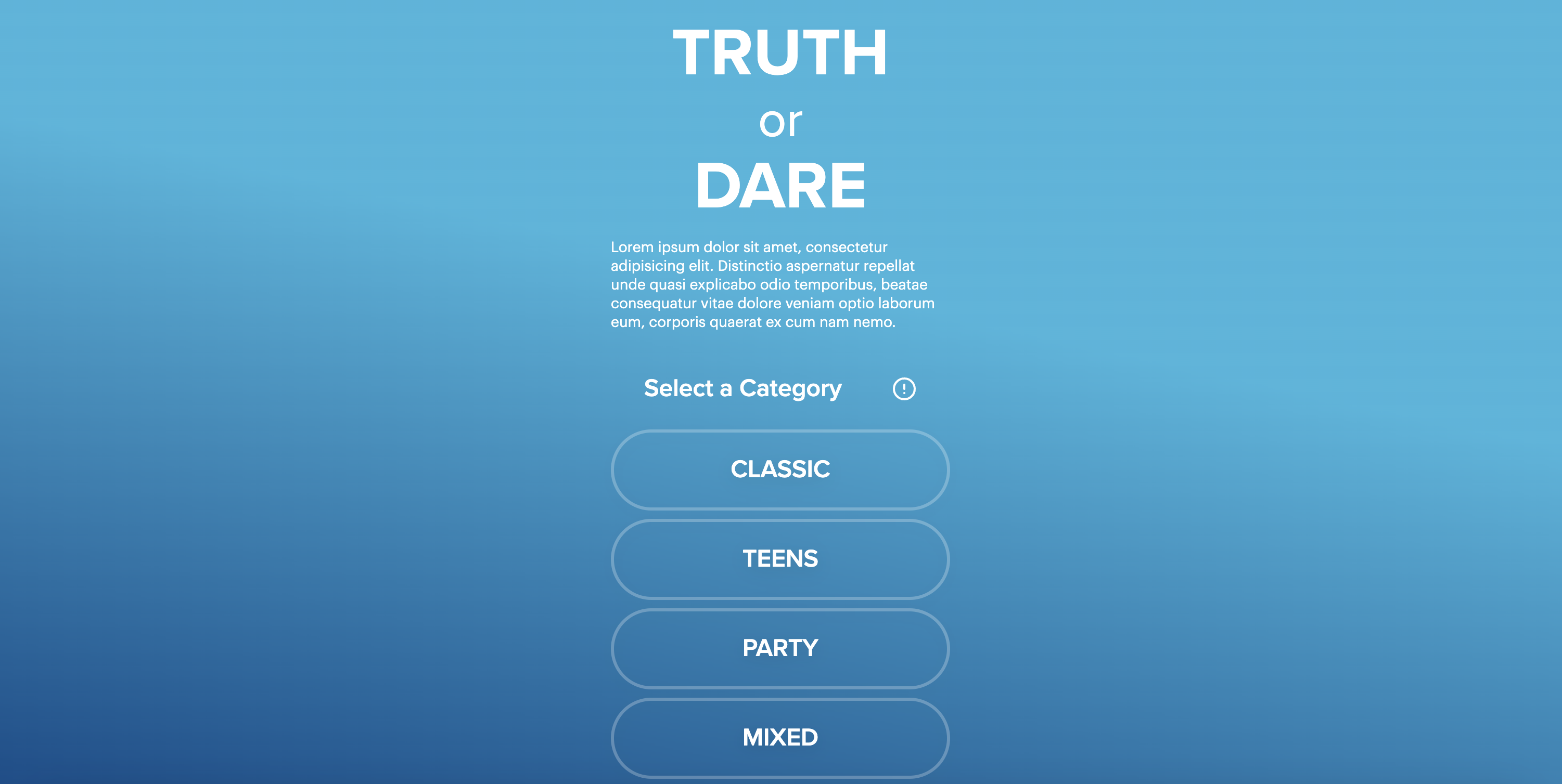 Truth or Dare App